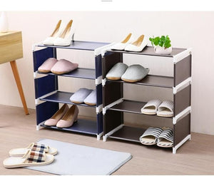 4-Layer Oxford Fabric Shoe Rack | Space-Saving Shoe Storage Organizer for Home & Closet