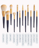 12Pcs Embroz Makeup Brush Set | Professional Cosmetic Brushes for Foundation, Eyeshadow, Blending & Contouring