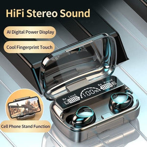 M10 Wireless Bluetooth Earbuds | LED Power Display, HiFi Stereo Sound, Noise Cancellation & Long Battery Life