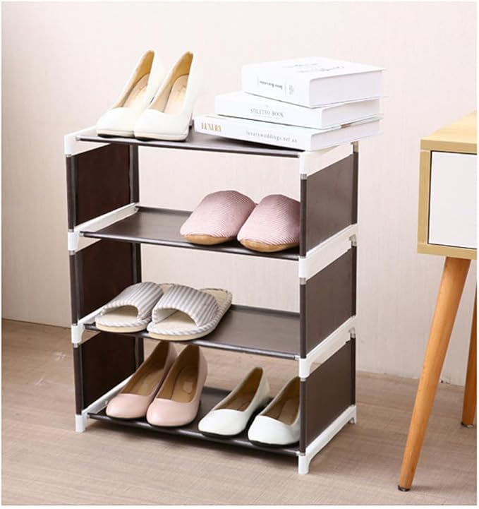 4-Layer Oxford Fabric Shoe Rack | Space-Saving Shoe Storage Organizer for Home & Closet