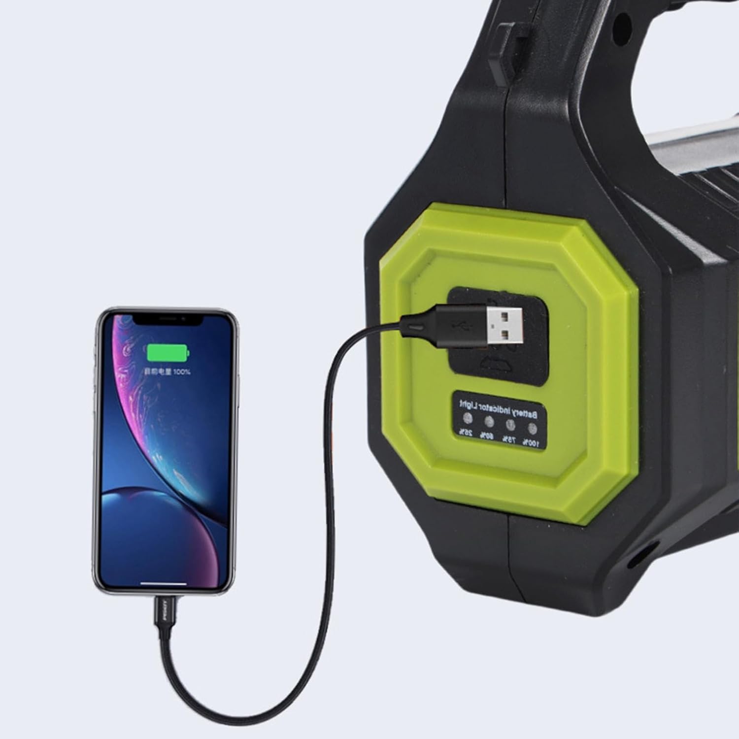 30W LED Search Light | Rechargeable Solar Flashlight