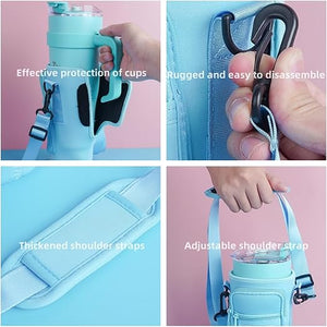 Water Bottle Carrier Bag for Stanley Tumbler – Adjustable Strap, Durable & Portable Holder for 40oz/30oz Tumblers – Travel & Outdoor Friendly
