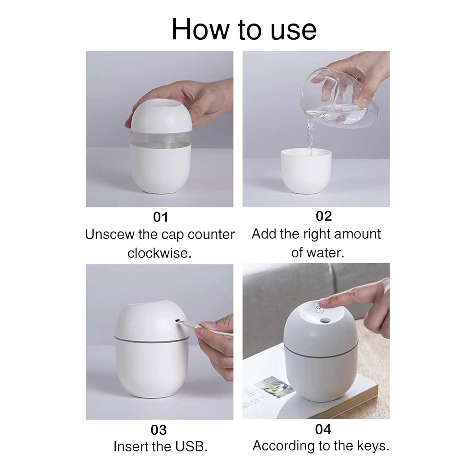 Ultrasonic Humidifier for Home | Cool Mist Air Purifier & Aroma Diffuser with LED Night Light