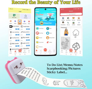 Mini Portable Printer | Wireless Bluetooth Pocket Printer for Photos, Labels & Notes