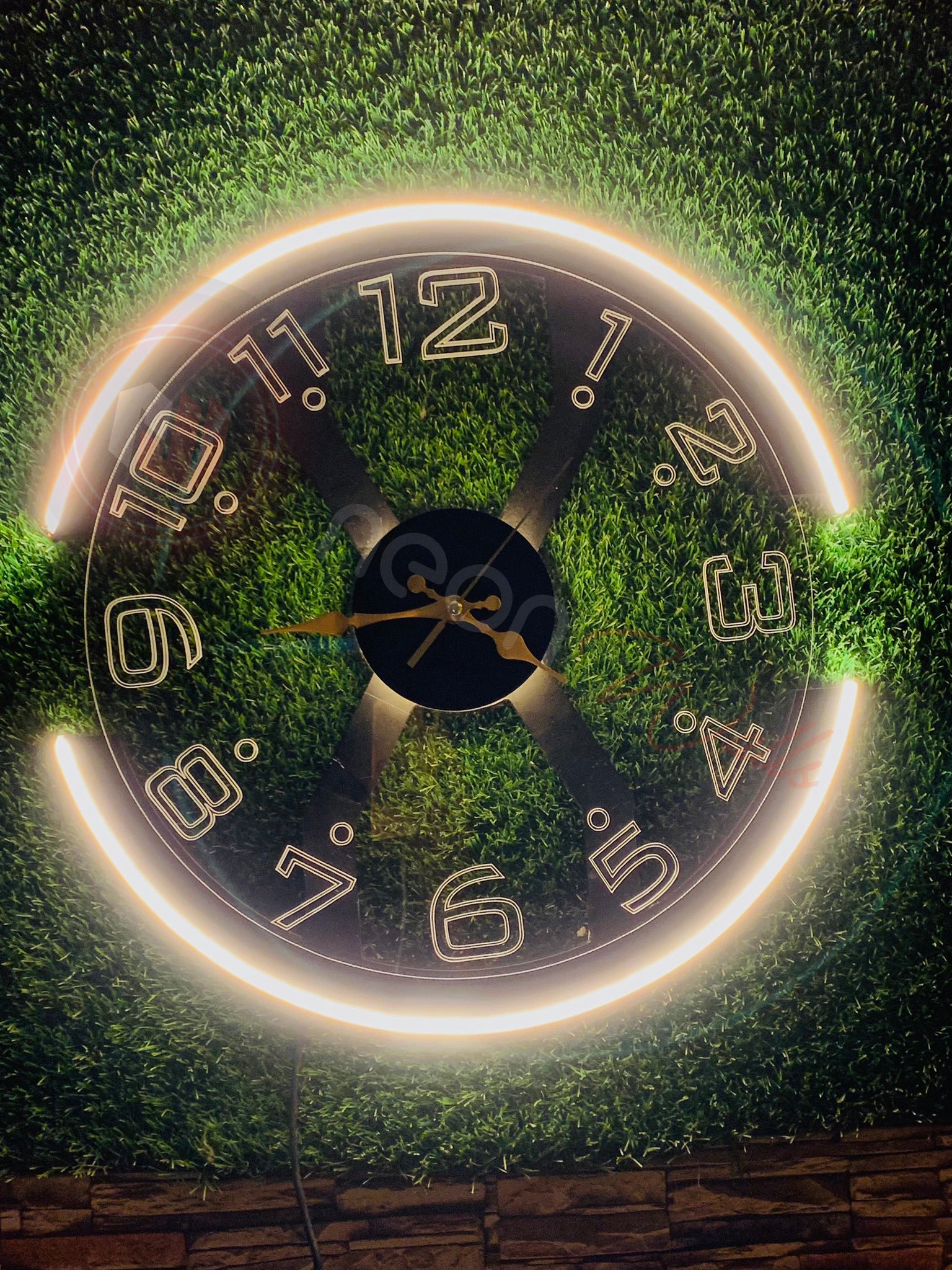 Neon X LED Wall Clock | Modern Decorative Light Clock