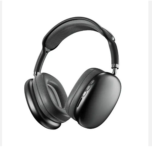 Black over-ear headphones on a white background