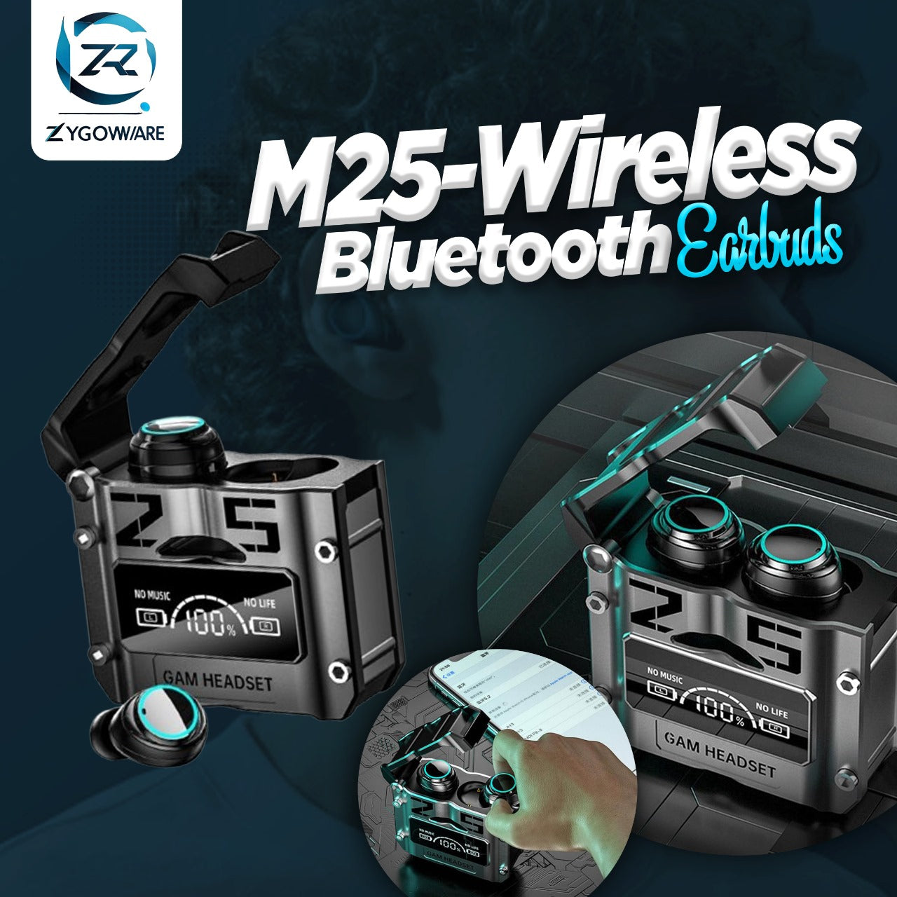 M25 Bluetooth Earbuds | HiFi Sound & Long Battery Life