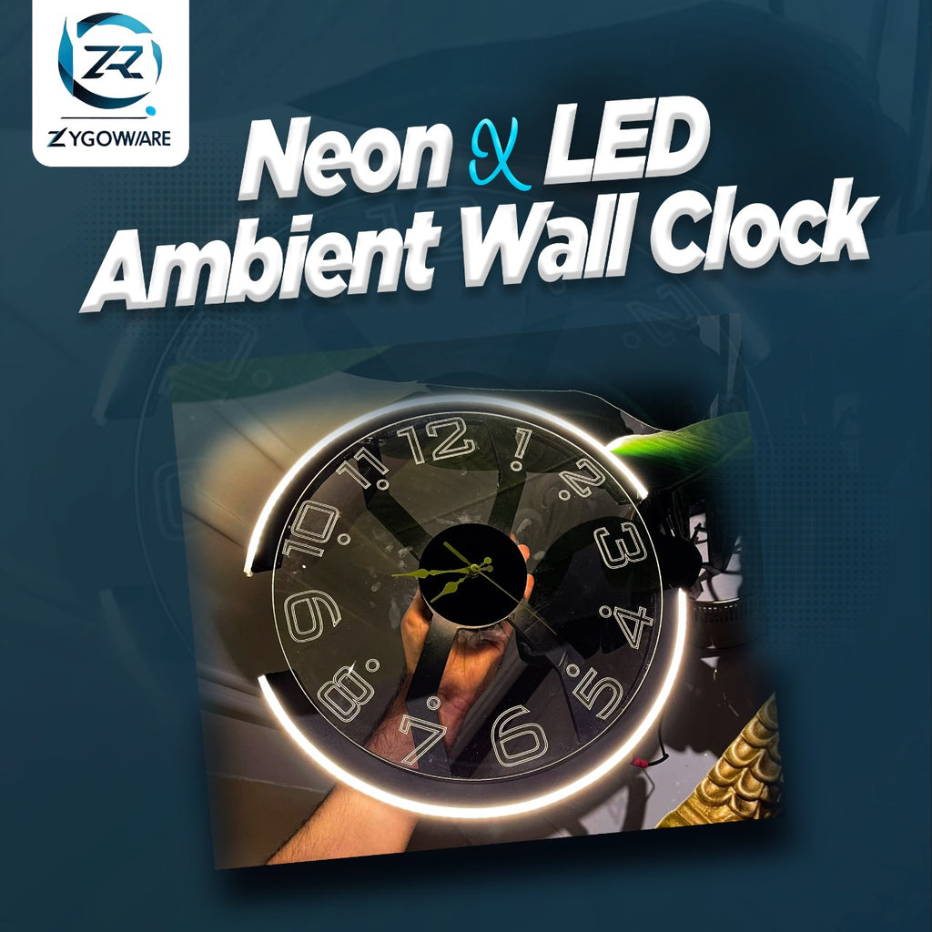 Neon X LED Wall Clock | Modern Decorative Light Clock