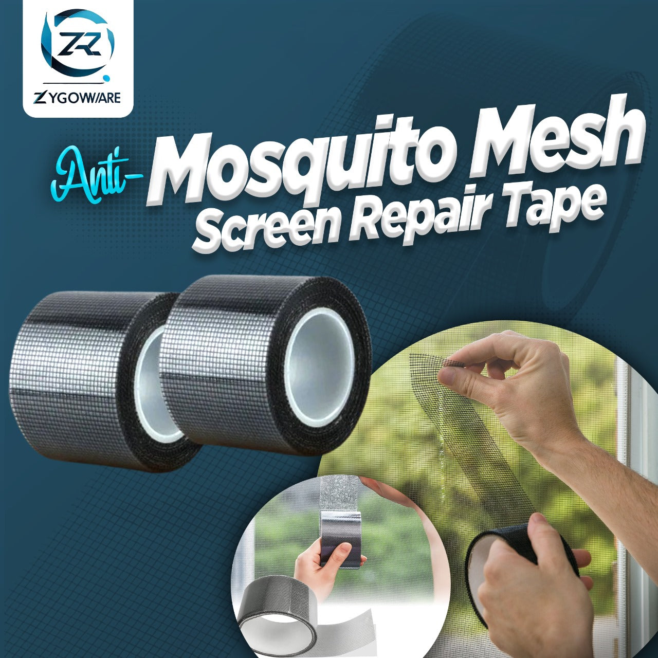 Mesh Screen Repair Tape | Self-Adhesive Net Patch