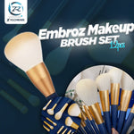 12Pcs Embroz Makeup Brush Set | Professional Cosmetic Brushes for Foundation, Eyeshadow, Blending & Contouring