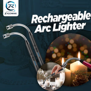 Rechargeable Arc Lighter | Windproof Flameless Electric USB Lighter for Candles, BBQ, Kitchen & Outdoor Use