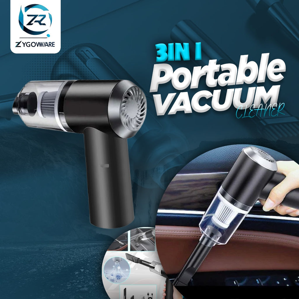 3 in 1 Portable Vacuum | Rechargeable Handheld Cleaner